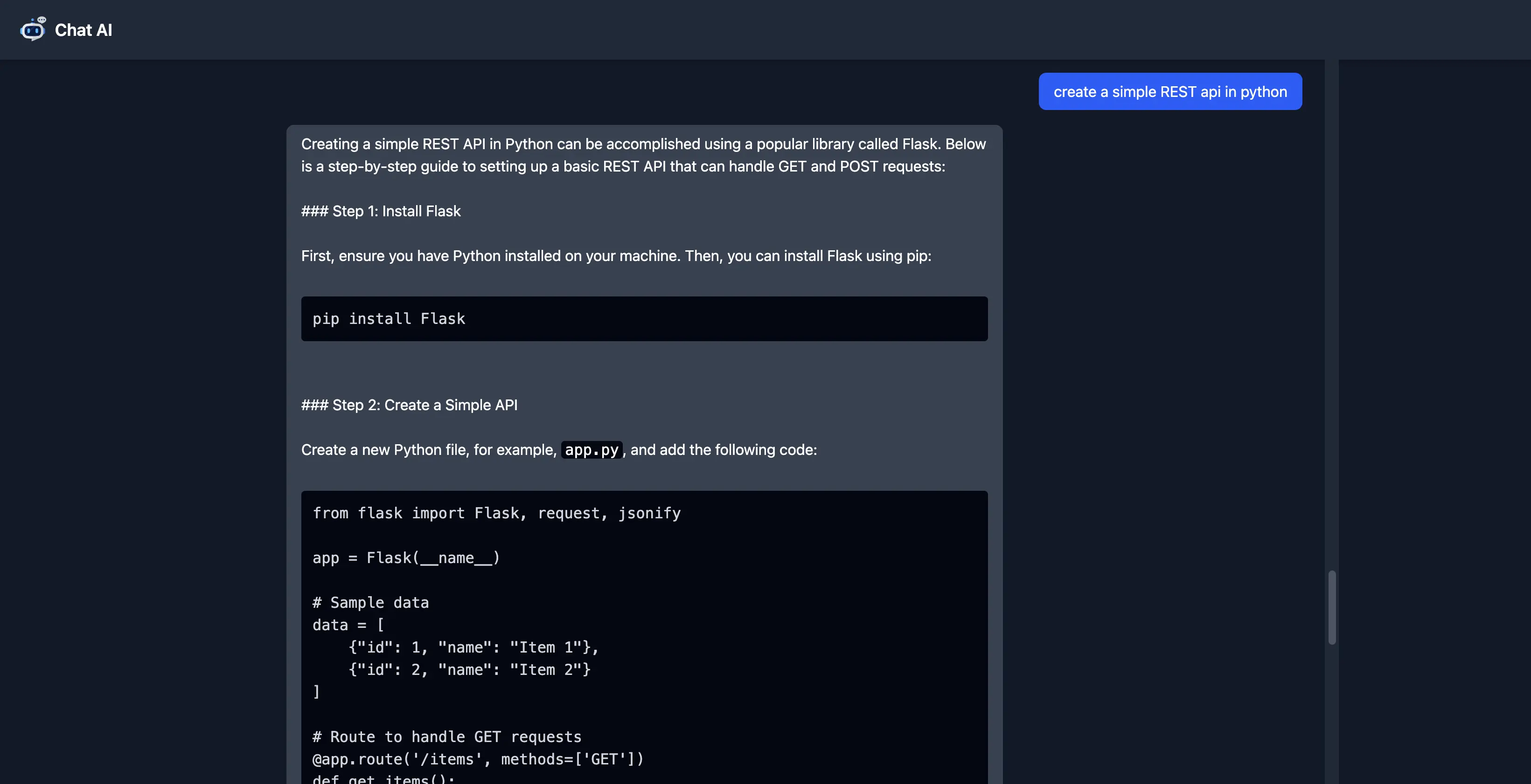 chat ai project